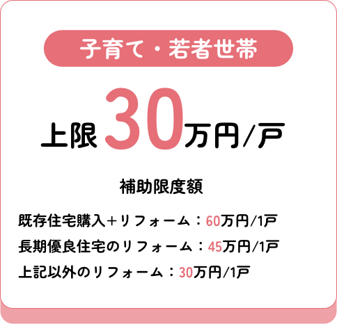 子育て・若者世帯　上限30万円