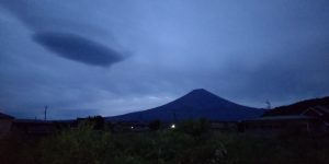 富士山と雲