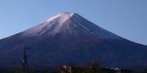 富士山と雪