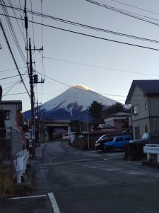 富士山と雪