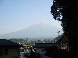 工事現場から富士山