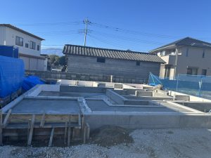 I様邸、基礎完成