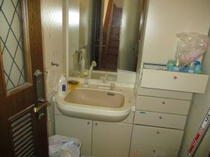 洗面化粧台交換工事