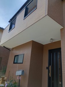ポーチ軒天塗装