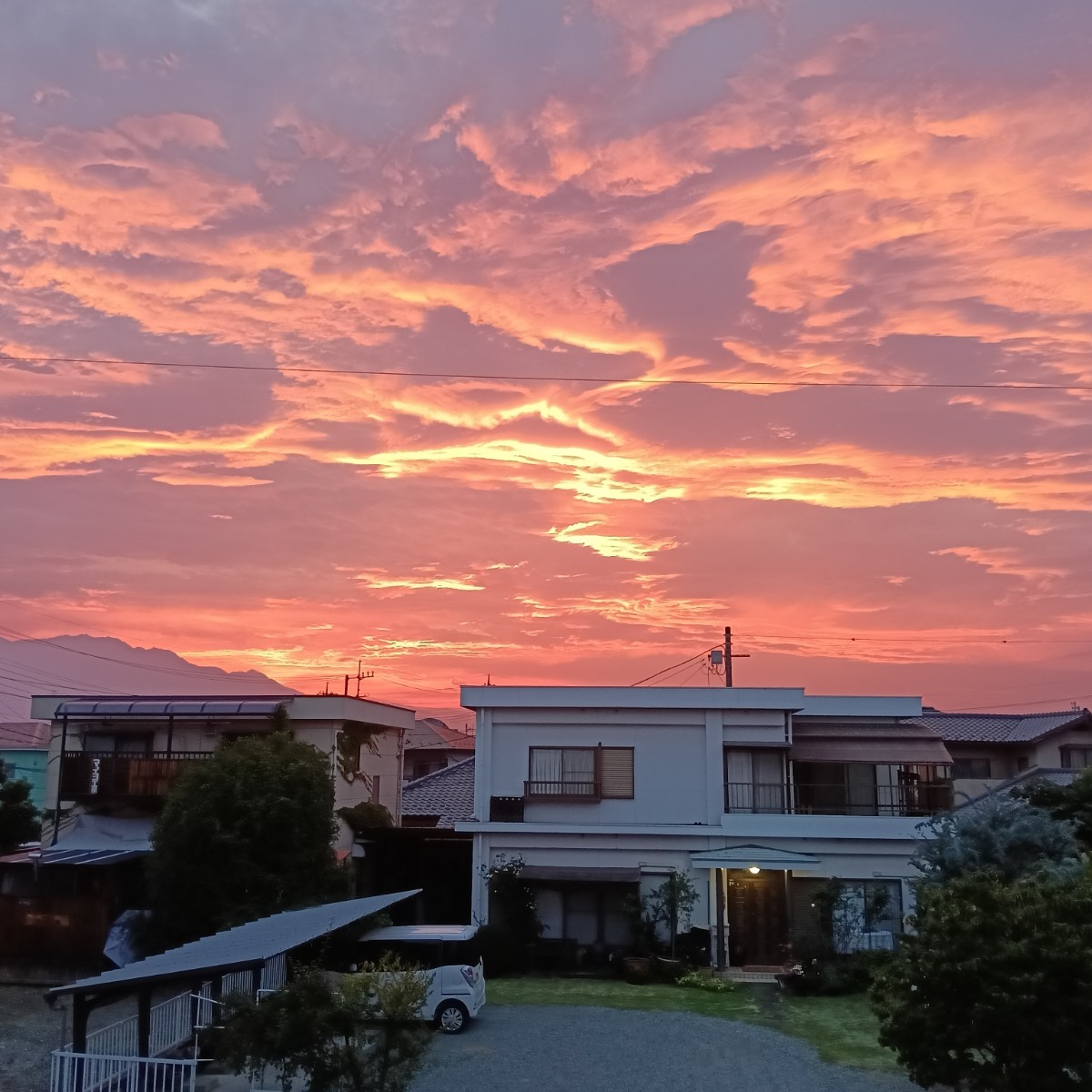 真夏の夕焼け