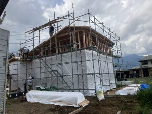 富士河口湖町　K様邸建方