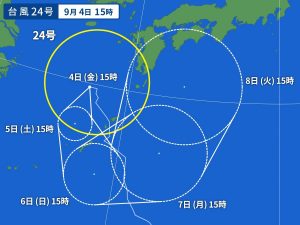 ぐるぐる台風